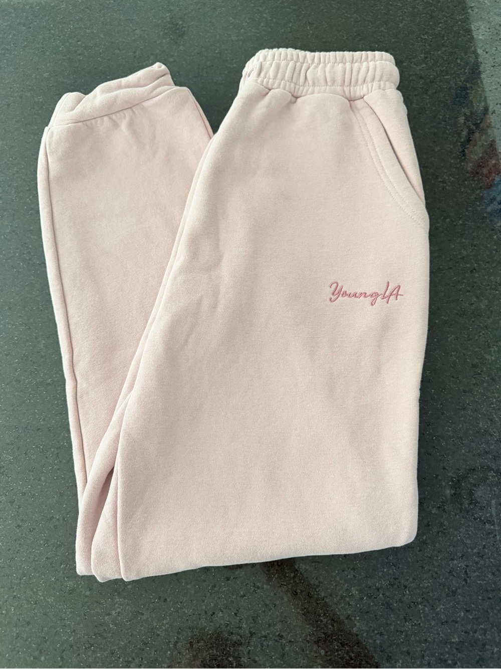 YoungLA Women’s XS 💕 Light Pink Fleece Joggers - Excellent condition